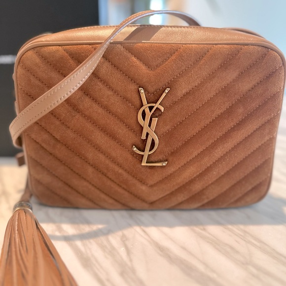 Saint laurent Camera bag in caramel suede - Picture 7 of 15